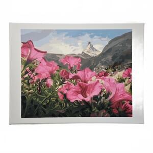 Acrylic Paint By Number Kit / New / 16" x 20" / Field of Flowers